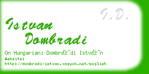 istvan dombradi business card